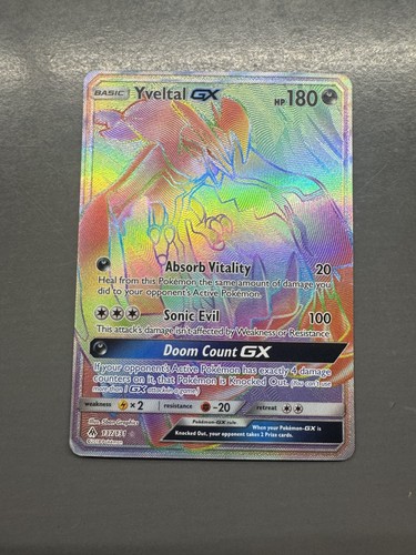 Yveltal GX 137/131 Pokemon Card TCG Forbidden Light Rainbow Secret Rare