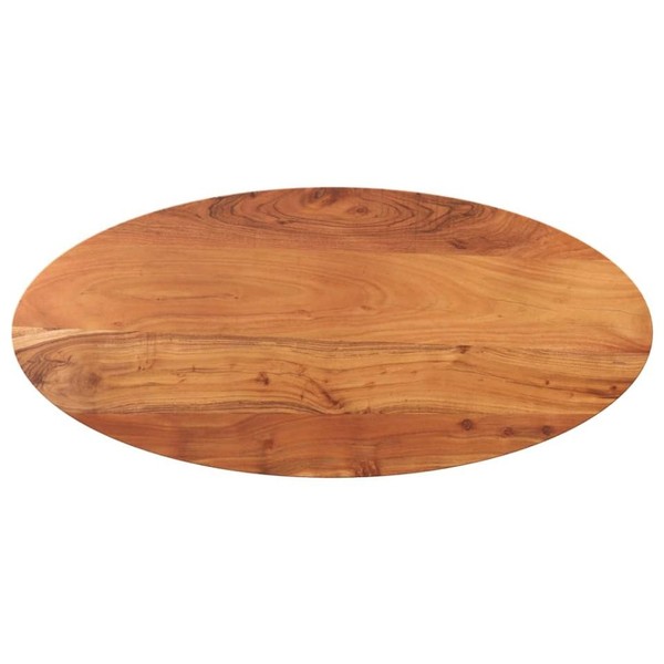 Tischplatte 110X50X2,5 Cm Oval Massivholz Akazie-image