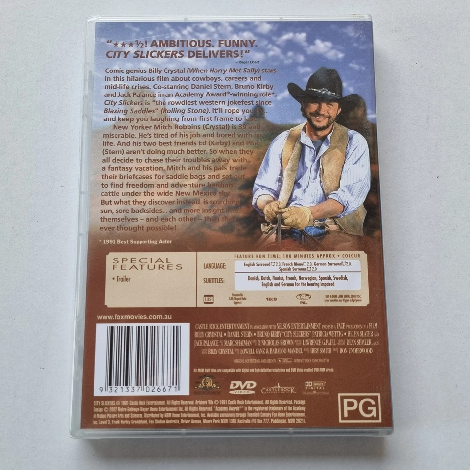 City Slickers (DVD, 1991) PAL Region 4 (Billy Crystal, Daniel Stern) SEALED NEW - image 3 of 4