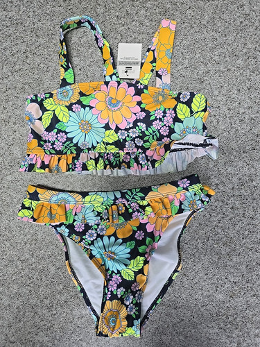 GIRLS - COTTON ON KIDS - SWIMMERS/BIKINI - SIZE 12 - PHOEBE RUFFLE - NEW - Picture 1 of 4