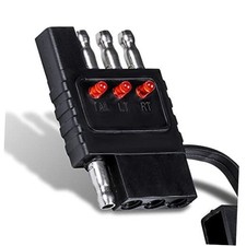 True Mods 4-Way Flat Trailer Wiring Tester Nickel-Plated Copper Terminals 