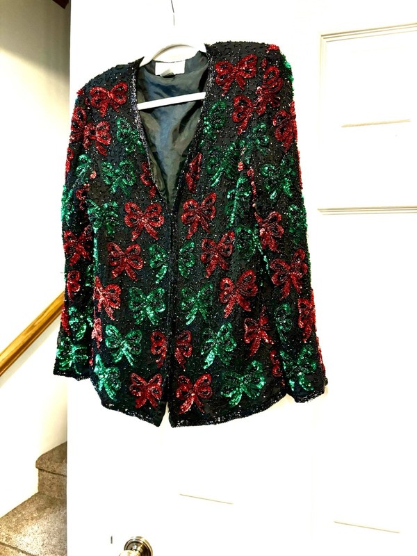 Women’s Laurence Lazarus Beaded Evening Jacket Silk Christmas Extra Large XL