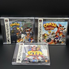 Crash Bandicoot Collectors Edition PS1 game Set CTR Warped Crash Bash CIB TESTED
