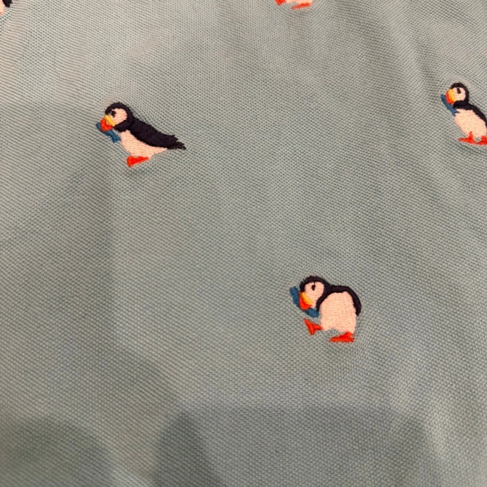 Polo Boden azul claro bordado frailecillo talla 7 para niños Foto 3 de 4