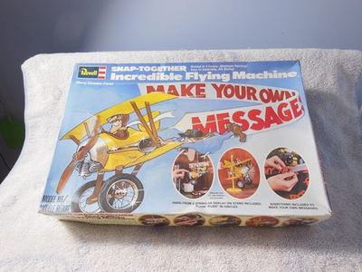 #ad #ad Vintage Revell Incredible Flying Machine Snap Together Motorized Airplane Model $34.99
