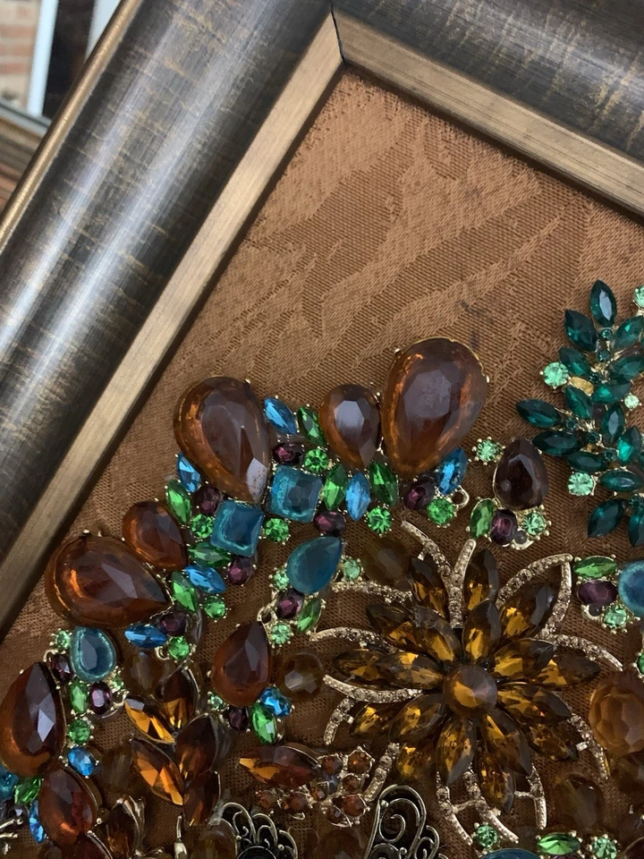 Joyería vintage arte collage floral enmarcado Foto 4 de 4