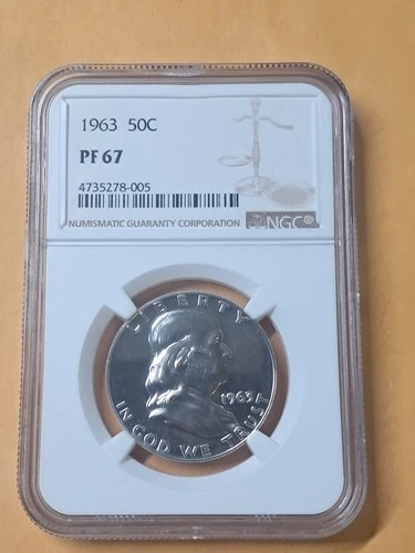 1963 50C NGC PF67 Franklin Half Dollar