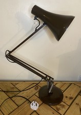 Vintage Anglepoise Herbert Terry Model 90 Brown Lamp Working- Industrial Design