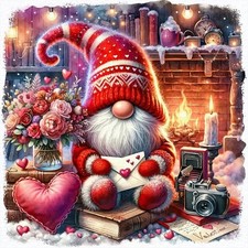 Gnome Diamond Art Kits for Adults, Valentine's Day Diamond Art Painting Kits for