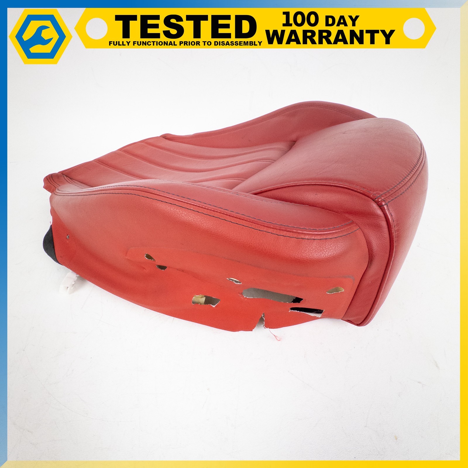 08-19 MASERATI GRANTURISMO FRONT RIGHT SIDE LOWER BOTTOM SEAT CUSHION RED OEM