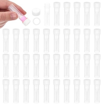 0.5mL Plastic Cryogenic Vial, 36Pcs Cryogenic Storage Tube White Clear