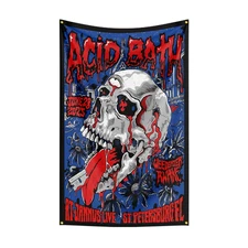 Acid Bath Metal Band Fabric Flag Banner Tapestry Wall Art Hang Room Decor 3x5ft