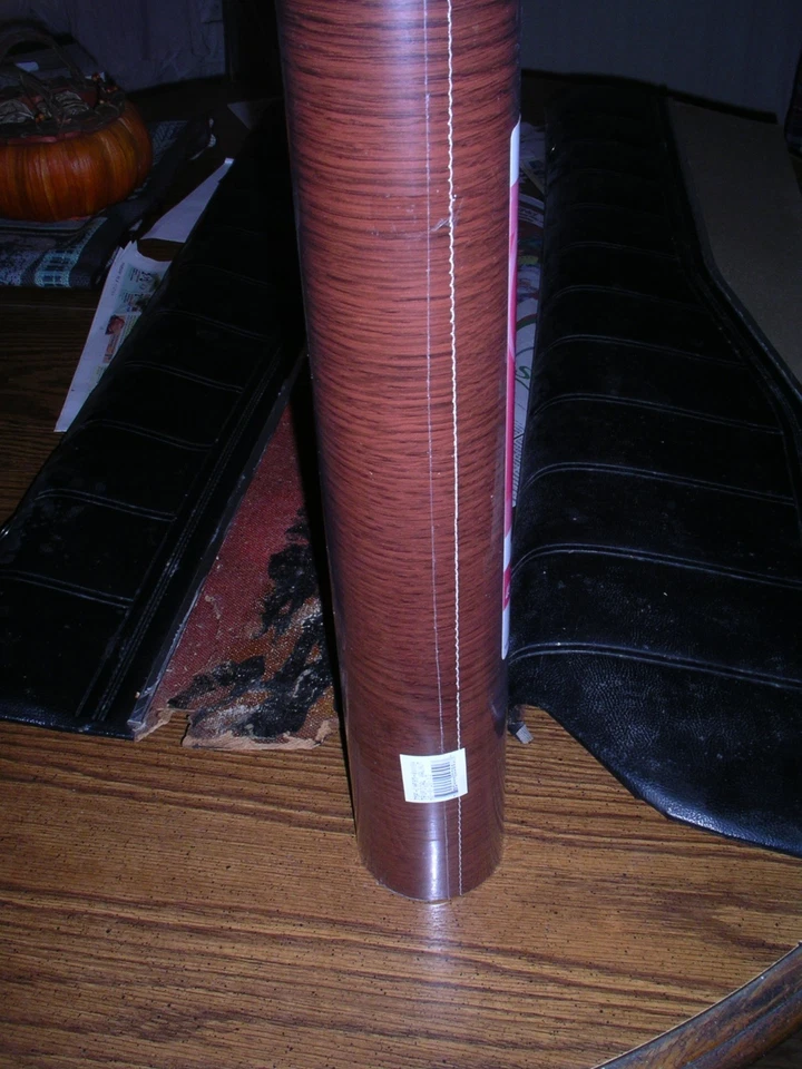 Cargador Mopar Dodge 1972-1974 panel de puerta superior nogal grano contacto rollo de vinilo Foto 2 de 3