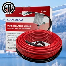 22FT Water Pipe Heat Tape - Protects Water Lines in Winter