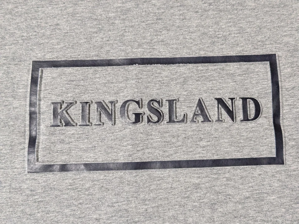 Camiseta KINGSLAND ESQUESTRIAN Hombre Pequeña Gris Mezcla Elástica Logo Foto 3 de 4
