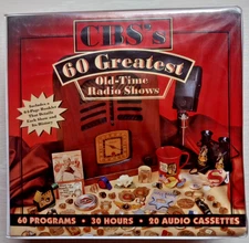 CBS 60 Greatest Old-Time Radio Shows 20 Cassettes / 60 Shows / 30 Hours of Fun
