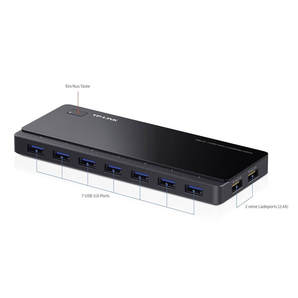 Hub USB 7+2 ports multiprise USB 3.0 de charge rapide