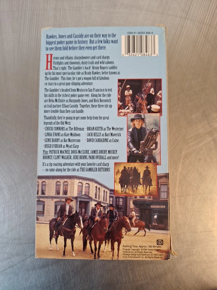 The Gambler Returns The Luck of the Draw VHS 1991 - Roger's/Reba McEntire Foto 2 de 3