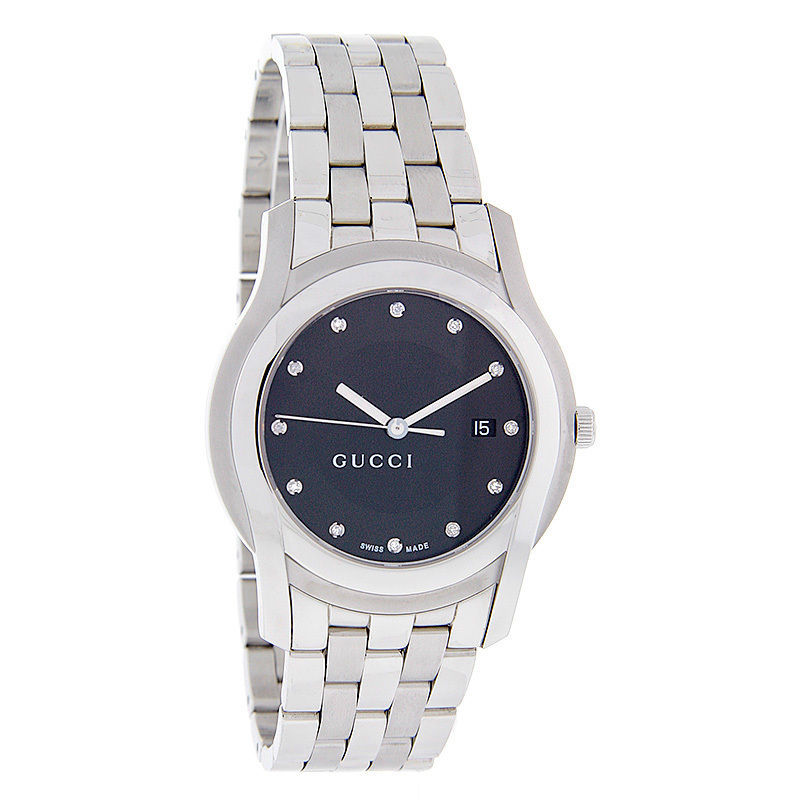 GUCCI G CLASS 5505 XL SERIES DIAMOND STAINLESS STEEL DRESS GUCCI G CLASS 5505 XL SERIES DIAMOND STAINLESS STEEL DRESS