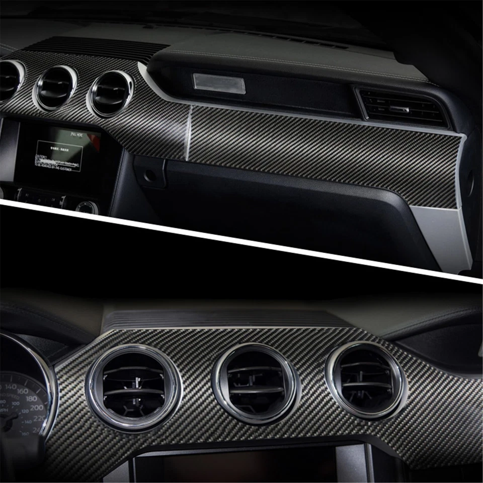 Kit de 26 piezas pegatinas interiores accesorios interiores para Ford Mustang 2015-2024 Foto 4 de 4