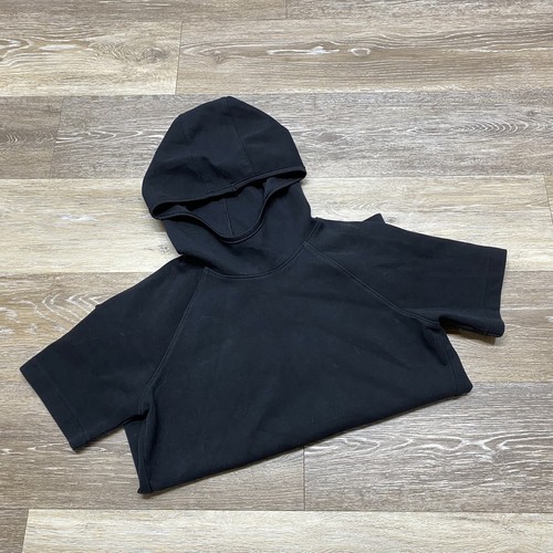 OLD NAVY Active 4-Way Stretch Black Hooded Sweatshirt Girl's Size Large 10-12 - Picture 5 of 9