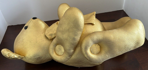 Gold Lamé Bear, Movable arms & Legs, 17" Tall - Picture 17 of 21