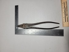 Alicates de esgrima de electricista liniero de 10" tres cortadores muy bonitos vintage