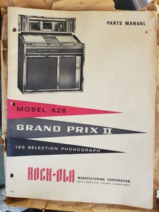 Rock-ola 426 and 433 Jukebox Literature Schematic Diagrams And Parts Manual