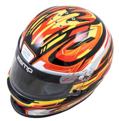 pjmjm ZAMP RZ-42Y Black/Red/Orange Snell CMR2016 Youth Helmet 56CM