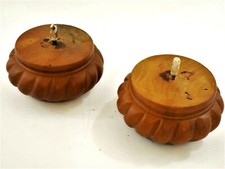 Light Pecan Finish Solid Wood Bun Furniture Leg 332 2 3/4"H 6"W Sofa Chair 4Legs