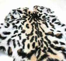 Genuine RABBIT SKIN FUR PELT SOFT LEATHER HIDE CRAFT SPOT ANIMAL PRINT Natural