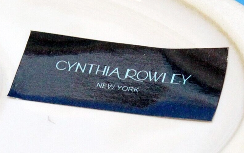 Cynthia Rowley Soap Dish Oval Beige Off White Embossed Floral Ceramic VTG - Picture 5 of 5