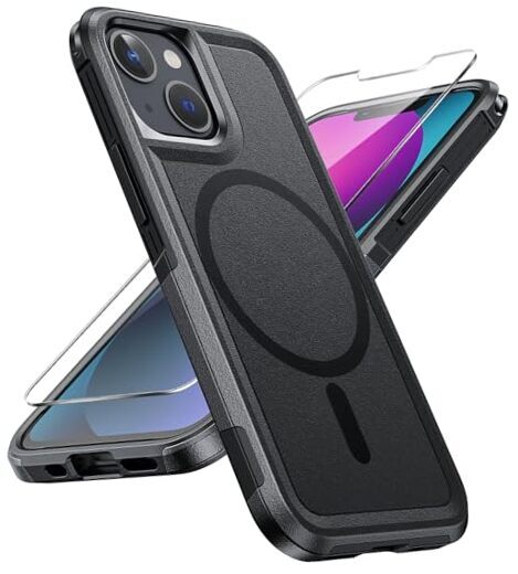 for iPhone 13-Mini Magnet Case: iPhone 12 Mini Magnetic Dual Layer Black