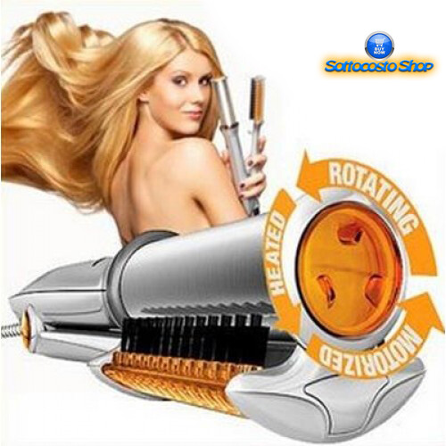 ROTIERENDE BÜRSTENPLATTE AUS TITAN FÜR GLATTES LOCKIGES HAAR LOCKEN UND BÜGELN - Bild 1 von 4