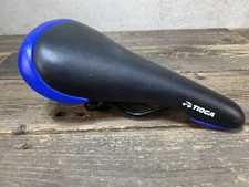 Tioga bmx seat black blue vintage old mid school 