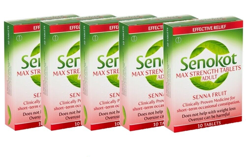 Senokot Max Strength Tablets Adults - 10 tablets x 5 Pack Expiry April 2026