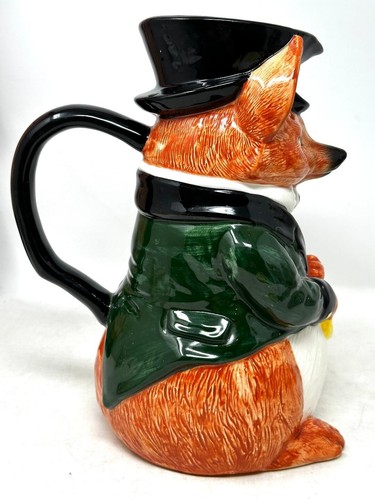 VTG 1986 Fritz & Floyd Fox Pitcher Sir Algeron Hunting Horn 9.5" Hand Painted - Picture 6 of 9