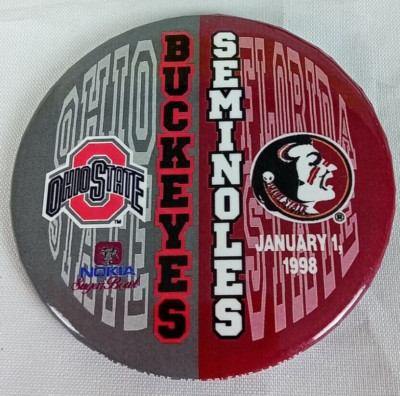 Buckeyes Vs Seminoles 1998 Logo Pin Button | eBay