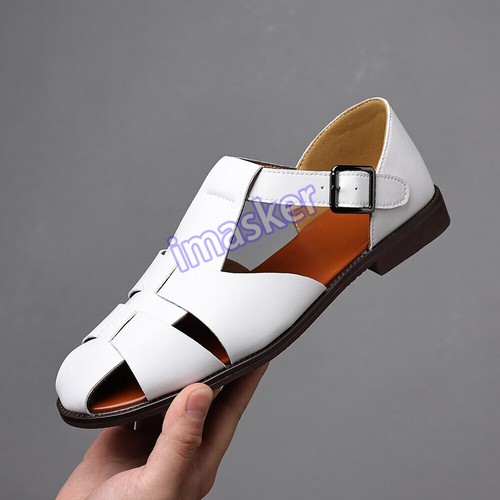 Roman Style Mens Closed Toe Sandals Buckle Flats Casual Business Shoes Summer Sz - Picture 16 of 28