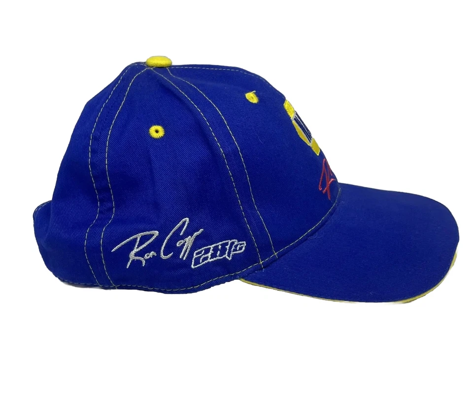 NAPA Racing Martin Truex Jr #56 Gorra Ajustable Azul y Amarillo RON CAPPS Foto 3 de 4