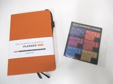 Daily, Weekly and Monthly Orange Planner 300 Pages with Month/Planner Stickers