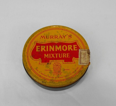 Vintage Murray.s  Erinmore mixture Pipe  Tobacco  Ireland with paper Tax stamp