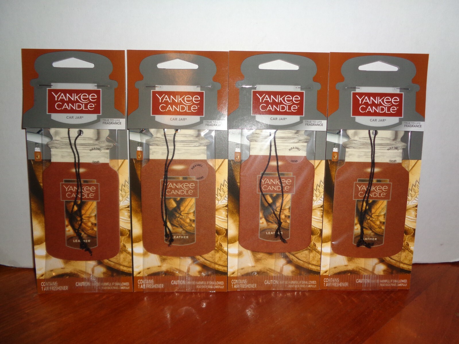 Yankee Candle Hanging Classic Paper Car Jar Air Freshener Leather Scent