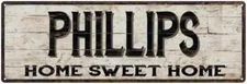 PHILLIPS Rustic Home Sweet Home Sign Gift  Metal Decor 106180084047