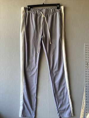 Eptm Men's Pants XXL Gray Techno Track Ankle Zipper Drawstring #1971