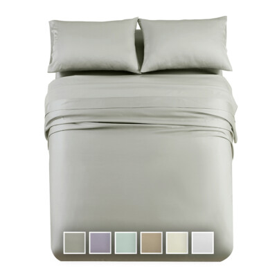 Eucalyptus Tencel Lyocell Split King Adjustable 600 Thread Count Bed Sheet Set