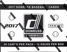 2017 Donruss Fat Pack Baseball Sealed  Box 30 cards/pack 12 packs/box