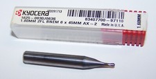 1.60mm .0630" CARBIDE BALL END MILL 2 FLUTE 6mm SHANK KYOCERA 1625-0630J063S