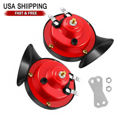 300DB super loud 12v train horn tricycle truck whistle waterproof horn x2