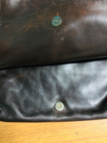 RARE AND VINTAGE 1970'S CAROLL MEN'S MESSENGER BAG BROWN LEATHER MADE IN FRANCE - Picture 10 of 19